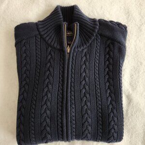 Men's Cotton Zip-front Sweater